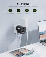 Epicka - Dual AC Outlet 35W Universal Travel Adapter with 2 USB-C PD Fast Charging & 3 USB-A (TA-... - Alternate Views