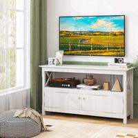 TV Cabinet Freestanding Wooden Console Media Entertainment Center Living Room - Alternate Views