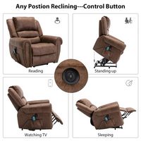 Bestier - 42.5in Faux Leather Power Lift Assist Heating Massage Recliner with 8-points Vibration ... - Alternate Views