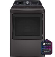 GE Profile - 7.4 Cu. Ft. Smart Gas Dryer with Steam, Sanitize Cycle and Sensor Dry - Diamond Gray - Alternate Views