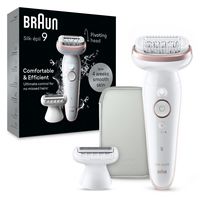 Braun Silk-épil 9 Pivoting Head, Wet and Dry Epilator, Includes Shaver Head and Trimmer Comb - Wh... - Alternate Views