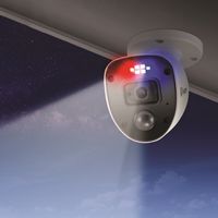 Swann - 1080p SwannForce™ Camera w/ Police Style Flashing Lights & Color Night Vision - White - Alternate Views