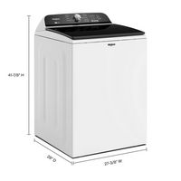 Whirlpool - 5.3 Cu. Ft. High Efficiency Top Load Washer with 2 in 1 Removable Agitator - White - Alternate Views