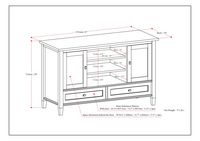 Warm Shaker Solid Wood 47 inch Wide Transitional TV Media Stand For TVs up to 50 inches - Alternate Views