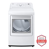 LG - 7.3 Cu. Ft. Ultra Large Rear Control Electric Dryer with Sensor Dry and LoDecibel Quiet Oper... - Alternate Views