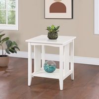 OSP Home Furnishings - Sierra Side Table - White Finish - Alternate Views