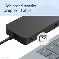 Microsoft - Surface USB4 Dock - Black - Alternate Views