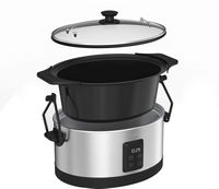 bella PRO - 7-qt. Programmable Slow Cooker with Searing Function - Stainless Steel - Alternate Views