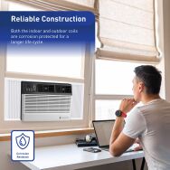 Friedrich - 14,000 BTU 700 Sq. Ft Smart Window Air Conditioner - White - Alternate Views