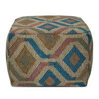 Simpli Home - Johanna Square Pouf - Multi-Color - Alternate Views