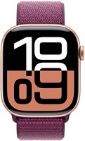 Apple Watch Series 10 (GPS) 46mm Aluminum Case with Plum Sport Loop - Rose Gold - (2024) - Alternate Views