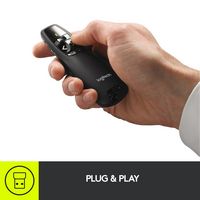 Logitech - R400 Presenter Remote Control - Black - Alternate Views