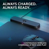 Logitech - POWERPLAY 2 Gaming Mouse Pad with Wireless Charging - Black - Alternate Views