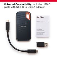 SanDisk - Extreme Portable 8TB External USB-C NVMe SSD - Black - Alternate Views