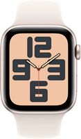 Apple Watch SE 2nd Generation (GPS) 44mm Aluminum Case with Starlight Sport Band - S/M - Starligh... - Alternate Views