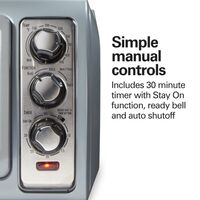 Hamilton Beach - Easy Reach 6 Slice Toaster Oven with Roll-Top Door - Gray - Alternate Views