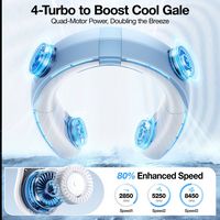 TORRAS - COOLiTE Portable Foldable Neck Fan - Light Blue - Alternate Views