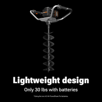 WORX - Nitro WG865 40V Brushless Cordless Earth Auger - Black - Alternate Views