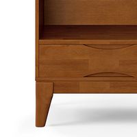 Simpli Home - Harper SOLID HARDWOOD 60 inch x 24 inch Mid Century Modern Bookcase with Storage - ... - Alternate Views