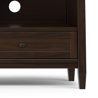 Simpli Home - Warm Shaker SOLID WOOD 72 inch Low TV Media Stand in Tobacco Brown For TVs up to 80... - Alternate Views