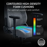 Razer - Iskur V2 X Ergonomic Gaming Chair with Multi Layered Fabric - Light Gray - Alternate Views