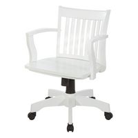 OSP Home Furnishings - Deluxe Wood Bankers Chair - White - Alternate Views