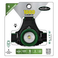 Police Security - Blackout-R Rechargeable Headlamp - Black/Green - Alternate Views