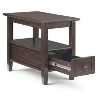 Simpli Home - Warm Shaker Narrow Side Table - Tobacco Brown - Alternate Views