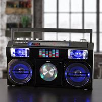 Studebaker - 80's Retro Street 5W Boombox with Bluetooth - Black - Alternate Views