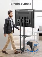 ErgoAV - 43″-75″ TV Cart - Black - Alternate Views