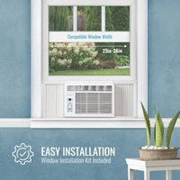 Keystone - 450 Sq. Ft 10,000 Cooling BTU Window Air Conditioner - White - Alternate Views