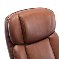Serta - Fairbanks Bonded Leather Big and Tall Executive Office Chair - Cognac - Alternate Views