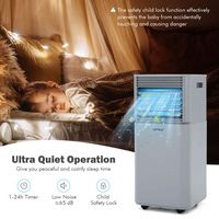Costway 5000 BTU Portable Air Conditioner Cools up to 230 sq.ft 3-in-1 Air Cooler w/Dehumidifier ... - Alternate Views