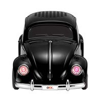 QFX - Retro Car Portable Bluetooth Speaker with Bass Radiator and LED Lights - Black - Alternate Views