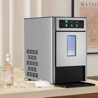 Costway - Countertop Nugget Ice Maker with Self-Cleaning Function Manual & Auto Water Refill - Si... - Alternate Views