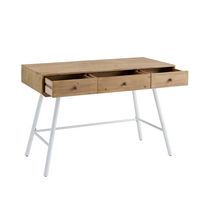 Linon Home Décor - Conners Contemporary 3-Drawer Desk - Natural - Alternate Views