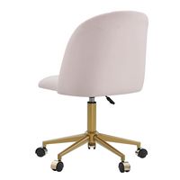 Linon Home Décor - Andrea Plush Velvet Fabric Rolling Desk Chair - Pink - Alternate Views