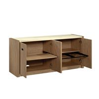 Sauder - Dixon City Office Storage File Credenza - Brushed Oak - Alternate Views