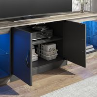 Bestier LED Entertainment Center for Living Rooms Fits TVs up to 75 Inches - Grey - Alternate Views