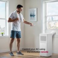 LG - 6,000 BTU DOE (8,000 BTU ASHRAE) 250 Sq. Ft. Portable Air Conditioner with Remote - White - Alternate Views