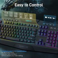 REDRAGON - S101-4 Programmable Gaming Keyboard and Mouse Combo Set, RGB Backlit, 5 Macro Record K... - Alternate Views