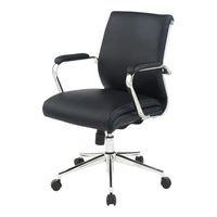 Office Star Products - Mid Back Antimicrobial Fabric Chair - Dillon Steel - Alternate Views