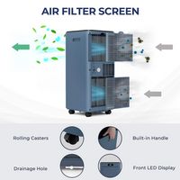 Costway 6000 BTU Portable Air Conditioner Cools up to 350 sq.ft w/ Remote Control 3-in-1 Air Cool... - Alternate Views