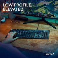 Logitech - G915 X Full-size Corded Mechanical GL Brown Tactile Switch Gaming Keyboard for PC/Mac ... - Alternate Views