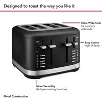 KitchenAid - 4 Slice Programmable Toaster - Cast Iron Black - Alternate Views