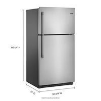 Maytag - 21.2 Cu. Ft. Top-Freezer Refrigerator - Stainless Steel - Alternate Views