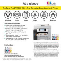 Epson - EcoTank Pro ET-5800 Wireless All-In-One Inkjet Printer - White - Alternate Views