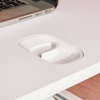 True Seating - Ergonomic 5-Level Height Adjustable Sit-to-Stand Laptop or Monitor Riser - White - Alternate Views