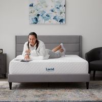 Lucid Comfort Collection - 12-inch Firm Gel Memory Foam Mattress - King - White - Alternate Views