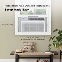 TCL - 450 Sq. Ft. 10,000 BTU Smart Window Air Conditioner - white - Alternate Views